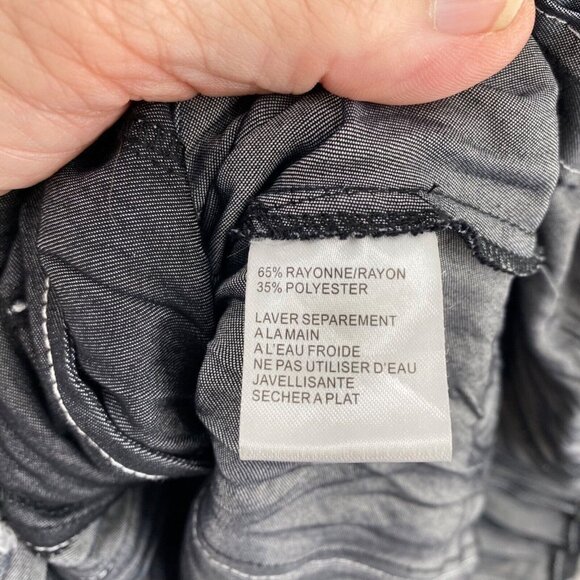 Simon Chang Blazer Womens 14 Gray Pleated Button Up Pockets Lightweight Office - Picture 6 of 10